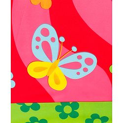 Babyhug Free Size Floral & Butterfly Printed Umbrella - Fuchsia