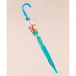 Babyhug Free Size Floral & Owl Printed Umbrella - Light Blue