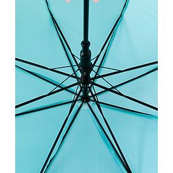 Babyhug Free Size Floral & Owl Printed Umbrella - Light Blue