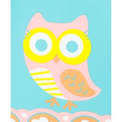 Babyhug Free Size Floral & Owl Printed Umbrella - Light Blue