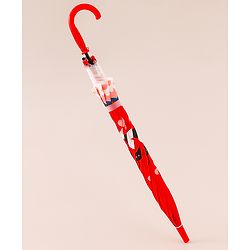 Babyhug Free Size Caterpillar & Floral Printed Umbrella - Red