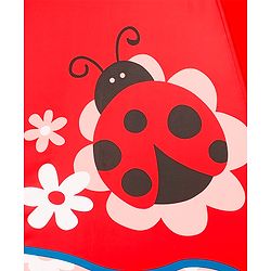 Babyhug Free Size Caterpillar & Floral Printed Umbrella - Red