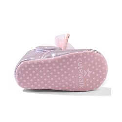 Cute Walk by Babyhug Velcro Closure Booties with Bow Applique - Pink
