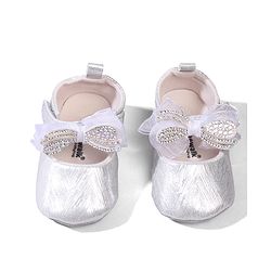 Cute Walk by Babyhug Velcro Closure Booties with Bow Applique - Pink