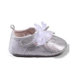 Cute Walk by Babyhug Velcro Closure Booties with Bow Applique - Pink