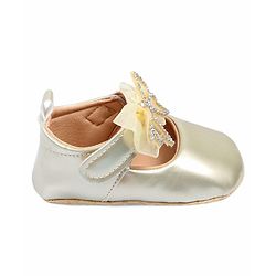 Cute Walk by Babyhug Booties With Bow Applique - Rose Gold