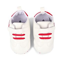 Cute Walk by Babyhug Velcro Closure Booties with Star Applique - Pink & White