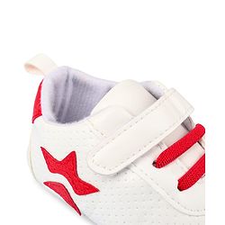 Cute Walk by Babyhug Velcro Closure Booties with Star Applique - Pink & White