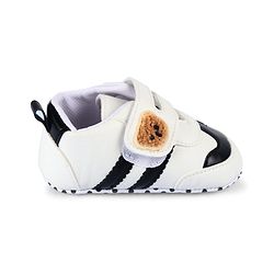 Cute Walk by Babyhug Velcro Closure Booties with Bear Applique - Green & White