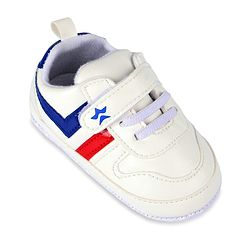 Cute Walk by Babyhug Velcro Closure Booties with Stripes - White