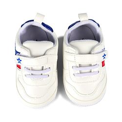 Cute Walk by Babyhug Velcro Closure Booties with Stripes - White