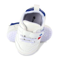 Cute Walk by Babyhug Velcro Closure Booties with Stripes - White