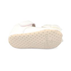 Cute Walk by Babyhug Velcro Closure Booties With Bow Applique - White