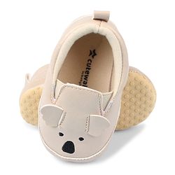 Cute Walk by Babyhug Slip On Booties With Koala Embroidery & Applique - Beige