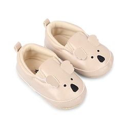 Cute Walk by Babyhug Slip On Booties With Koala Embroidery & Applique - Beige