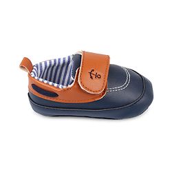 Cute Walk by Babyhug Velcro Closure Solid Booties - Navy Blue