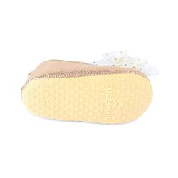 Cute Walk by Babyhug Slip On Booties with Bow Applique - Golden
