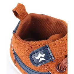 Cute Walk by Babyhug Velcro Closure Solid Color Booties - Brown