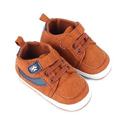 Cute Walk by Babyhug Velcro Closure Solid Color Booties - Brown