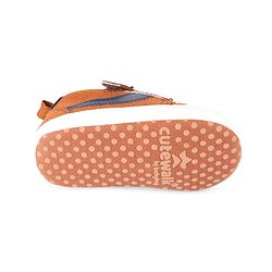 Cute Walk by Babyhug Velcro Closure Solid Color Booties - Brown