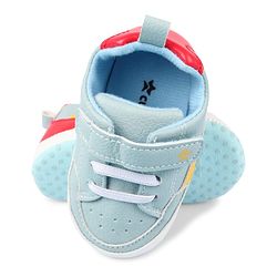 Cute Walk by Babyhug Velcro Closure Solid Booties - Blue