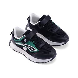 Cute Walk by Babyhug Velcro Closure Sneakers with Sport Applique - Black