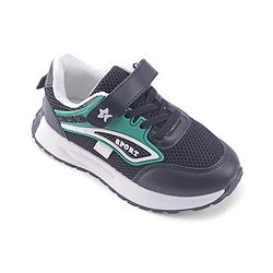 Cute Walk by Babyhug Velcro Closure Sneakers with Sport Applique - Black