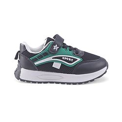 Cute Walk by Babyhug Velcro Closure Sneakers with Sport Applique - Black