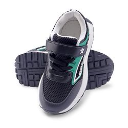 Cute Walk by Babyhug Velcro Closure Sneakers with Sport Applique - Black