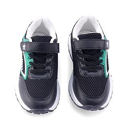 Cute Walk by Babyhug Velcro Closure Sneakers with Sport Applique - Black