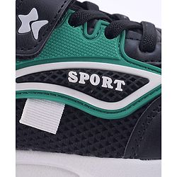 Cute Walk by Babyhug Velcro Closure Sneakers with Sport Applique - Black