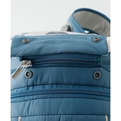 Babyhug AirEase 5-in-1 Hip Seat Baby Carrier - Blue| Lightweight & Breathable| Ergonomic Support| Foldable Head Support| Multiple Carry Positions| Carrying Capacity 15 kg| Optimum Weight Distribution