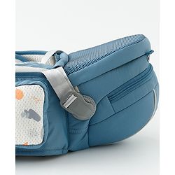 Babyhug AirEase 5-in-1 Hip Seat Baby Carrier - Blue| Lightweight & Breathable| Ergonomic Support| Foldable Head Support| Multiple Carry Positions| Carrying Capacity 15 kg| Optimum Weight Distribution