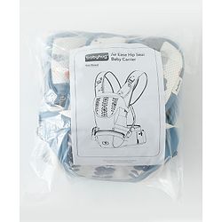 Babyhug AirEase 5-in-1 Hip Seat Baby Carrier - Blue| Lightweight & Breathable| Ergonomic Support| Foldable Head Support| Multiple Carry Positions| Carrying Capacity 15 kg| Optimum Weight Distribution