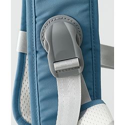 Babyhug AirEase 5-in-1 Hip Seat Baby Carrier - Blue| Lightweight & Breathable| Ergonomic Support| Foldable Head Support| Multiple Carry Positions| Carrying Capacity 15 kg| Optimum Weight Distribution