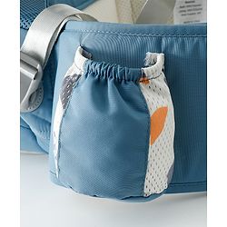 Babyhug AirEase 5-in-1 Hip Seat Baby Carrier - Blue| Lightweight & Breathable| Ergonomic Support| Foldable Head Support| Multiple Carry Positions| Carrying Capacity 15 kg| Optimum Weight Distribution