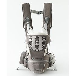 Babyhug AirEase 5-in-1 Hip Seat Baby Carrier - Grey| Lightweight & Breathable| Ergonomic Support| Foldable Head Support| Multiple Carry Positions| Carrying Capacity 15 kg| Optimum Weight Distribution