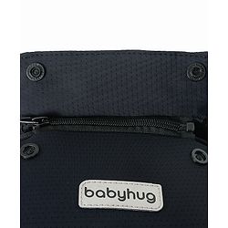 Babyhug SnugMate 5-in-1 Hip Seat Baby Carrier - Black| Premium Build| AirFlow Mesh Fabric| Foldable Head Cover| Padded Adjustable Straps| 5 Carry Positions| 15 kg Capacity| Optimum Weight Distribution
