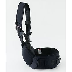 Babyhug SnugMate 5-in-1 Hip Seat Baby Carrier - Black| Premium Build| AirFlow Mesh Fabric| Foldable Head Cover| Padded Adjustable Straps| 5 Carry Positions| 15 kg Capacity| Optimum Weight Distribution