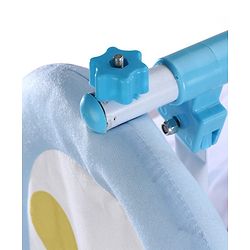 Babyhug Disney Mickey & Friends Baby Cradle with Mosquito Net & Storage  Blue| Tool Free Easy Assemble| Swing Lock| Wheels with Lock| Side Mesh Window| Smootgh Noise Free Swing