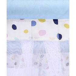 Babyhug Disney Mickey & Friends Baby Cradle with Mosquito Net & Storage  Blue| Tool Free Easy Assemble| Swing Lock| Wheels with Lock| Side Mesh Window| Smootgh Noise Free Swing