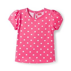 Babyhug Cotton Knit Half Sleeves T-Shirt with Floral & Polka Dot Print Pack of 3 - Pink Yellow & Navy Blue