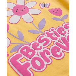 Babyhug Cotton Knit Half Sleeves T-Shirt with Floral & Polka Dot Print Pack of 3 - Pink Yellow & Navy Blue