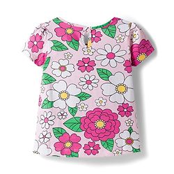 Babyhug Cotton Knit Half Sleeves T-Shirt with Floral & Polka Dot Print Pack of 3 -Plum Yellow & White