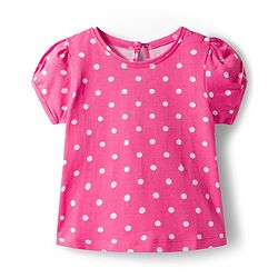 Babyhug Cotton Knit Half Sleeves T-Shirt with Butterfly & Polka Dot Print Pack of 3 - Pink Yellow & Plum