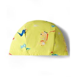 Babyhug Dino Printed Swimming Trunk With Cap - Yellow