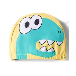Babyhug Raglan Half Sleeves Dino Printed T-Shirt & Shorts Swimsuit With Cap - Yellow