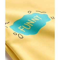 Babyhug Raglan Half Sleeves Dino Printed T-Shirt & Shorts Swimsuit With Cap - Yellow