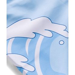 Babyhug Dino Printed Swimming Trunk With Cap - Light Blue