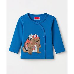 Babyhug 100% Cotton Knit Full Sleeves Jhablas With Stripes & Animal Print Pack of 3 - Multicolor